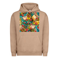 Pigment Burro honey and bee coffee cup with flowers and leopard seamless pattern bbs Urban Hoodie - BundleAndBundleShop