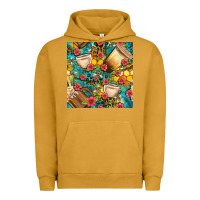 Pigment Peanut Butter honey and bee coffee cup with flowers and leopard seamless pattern bbs Urban Hoodie - BundleAndBundleShop