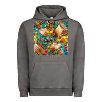 Pigment Tornado honey and bee coffee cup with flowers and leopard seamless pattern bbs Urban Hoodie - BundleAndBundleShop