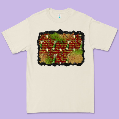 Christmas Champagne Background Premium Tee Designed By Bundleandbundleshop