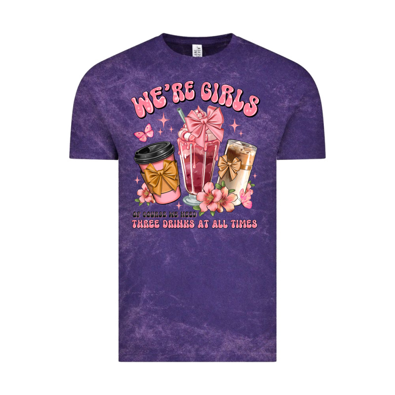 Were Girls Of Course We Need Three Drinks At All T Vintage Tee by JahusDesignShop | Teevron