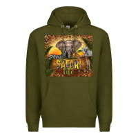 Army Green safari life Premium Hoodie - TumblerDesignByShophia
