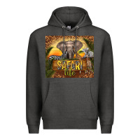 Charcoal Heather safari life Premium Hoodie - TumblerDesignByShophia