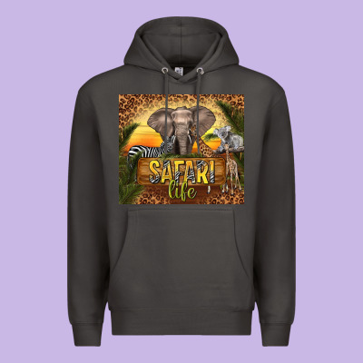 Safari Life Premium Hoodie Designed By Tumblerdesignbyshophia