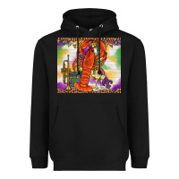 Black Mardi Gras Crawfish Tumbler Heavyweight Hoodie - HowdyJamesFarm