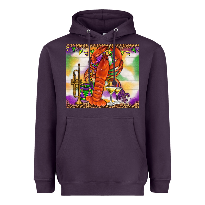 Mardi Gras Crawfish Tumbler Heavyweight Hoodie by HowdyJamesFarm | Teevron