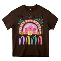 Chocolate Brown happiness is being a nana Heavy Core Tee - JahusDesignShop
