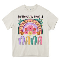 Cream happiness is being a nana Heavy Core Tee - JahusDesignShop