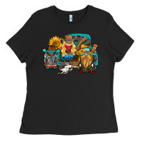 Black western Truck with gnomes Ladies Tee - HRA Design Shop