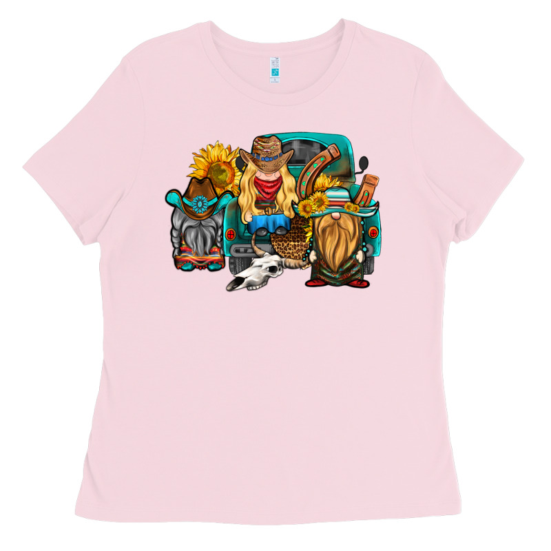Western Truck With Gnomes Ladies Tee by HRA Design Shop | Teevron