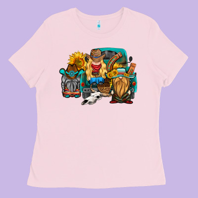 Western Truck With Gnomes Ladies Tee Designed By Hra Design Shop