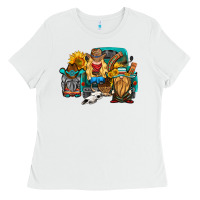 White western Truck with gnomes Ladies Tee - HRA Design Shop