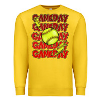 Lemon Game day softball lightning bolt Premium Sweatshirt - HowdyJamesFarm