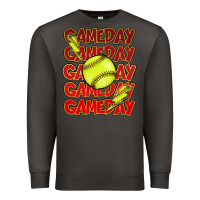 Smoke Game day softball lightning bolt Premium Sweatshirt - HowdyJamesFarm