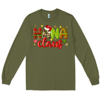 Army Green nana claus Long Sleeve Tee - MaliasSmallBusiness