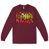 Burgundy nana claus Long Sleeve Tee - MaliasSmallBusiness