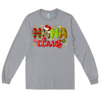 Heather Grey nana claus Long Sleeve Tee - MaliasSmallBusiness