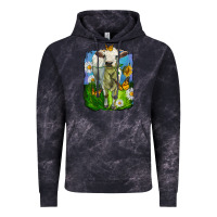 Cloud Black charolais heifer with sunflower and daisies Vintage Hoodie - LillyAllenDesigns