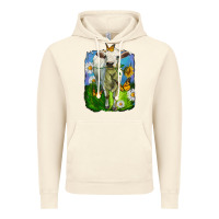 Vintage Artic charolais heifer with sunflower and daisies Vintage Hoodie - LillyAllenDesigns