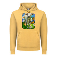 Charolais Heifer With Sunflower And Daisies Vintage Hoodie | Teevron