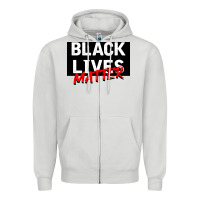Dove Grey Black Lives Matter Zipper Hoodie - Bettercallsaul