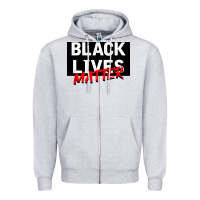 Heather Grey Black Lives Matter Zipper Hoodie - Bettercallsaul