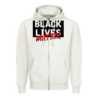 Oatmeal Heather Black Lives Matter Zipper Hoodie - Bettercallsaul