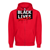 Red Black Lives Matter Zipper Hoodie - Bettercallsaul