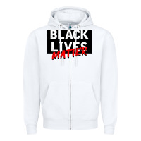 White Black Lives Matter Zipper Hoodie - Bettercallsaul