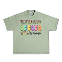 Oil Green treat all peeps with kindness Urban Heavy Tee - MaliasSmallBusiness