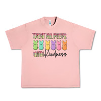 Salmon treat all peeps with kindness Urban Heavy Tee - MaliasSmallBusiness