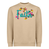Mushroom faith with flower and butterfly Heavyweight Sweatshirt - NancyCooperArtShop