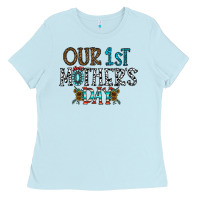 Baby Blue our 1 st mother's day Ladies Tee - CowhideDigitalArt