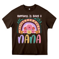 Chocolate Brown happiness is being a nana Heavy Core Tee - JahusDesignShop