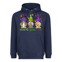 Navy Mardi Gras crew with gnomies Heavyweight Hoodie - HowdyJamesFarm