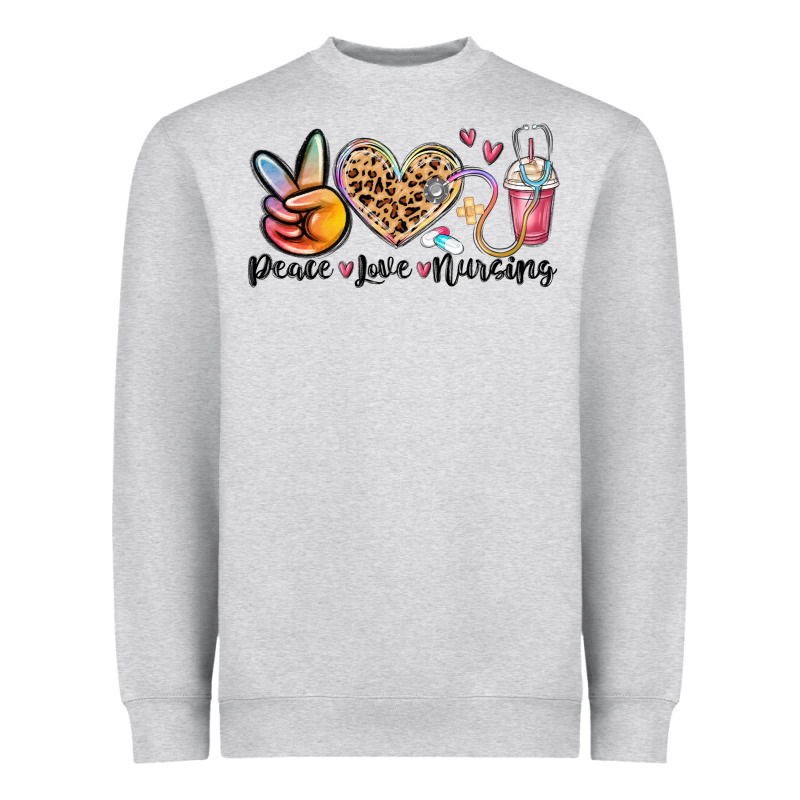 Peace Love Nursing Heavyweight Sweatshirt by MaliasSmallBusiness | Teevron