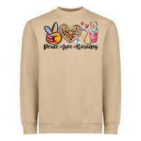 Mushroom peace love nursing Heavyweight Sweatshirt - MaliasSmallBusiness