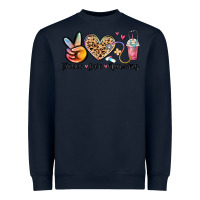 Navy peace love nursing Heavyweight Sweatshirt - MaliasSmallBusiness