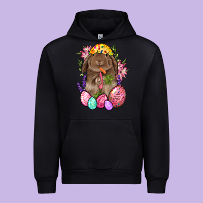 Rabbit And Carrot Easter Urban Hoodie Designed By Bundleandbundleshop