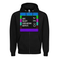 Black Eat Sleep Chemıstray Repeat Zipper Hoodie - Bettercallsaul
