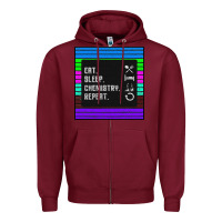 Burgundy Eat Sleep Chemıstray Repeat Zipper Hoodie - Bettercallsaul
