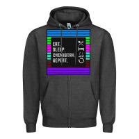 Charcoal Heather Eat Sleep Chemıstray Repeat Zipper Hoodie - Bettercallsaul