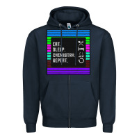 Navy Eat Sleep Chemıstray Repeat Zipper Hoodie - Bettercallsaul