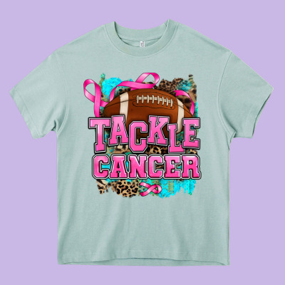 Tackle Cancer Heavy Core Tee Designed By Adodesignshop