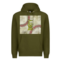 Army Green dirty baseball Premium Hoodie - TumblerDesignByShophia
