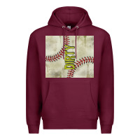 Burgundy dirty baseball Premium Hoodie - TumblerDesignByShophia