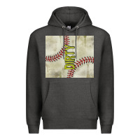 Charcoal Heather dirty baseball Premium Hoodie - TumblerDesignByShophia