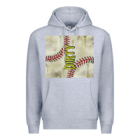 Heather Grey dirty baseball Premium Hoodie - TumblerDesignByShophia