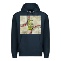 Navy dirty baseball Premium Hoodie - TumblerDesignByShophia