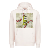 Pale Pink dirty baseball Premium Hoodie - TumblerDesignByShophia